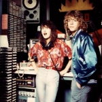 With Leif Garrett in the Y-100 air studio, Hollywood, Florida, late 1970s