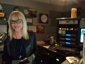 Rock DJ goddess Carol Miller winding up another segment of "Get the Led Out" on her weeknight show on Q-104.3FM in New York City.